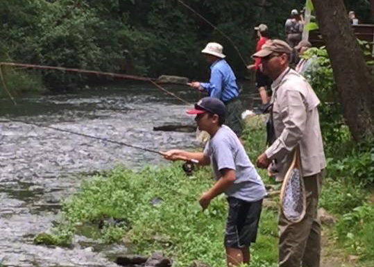 Family fishing